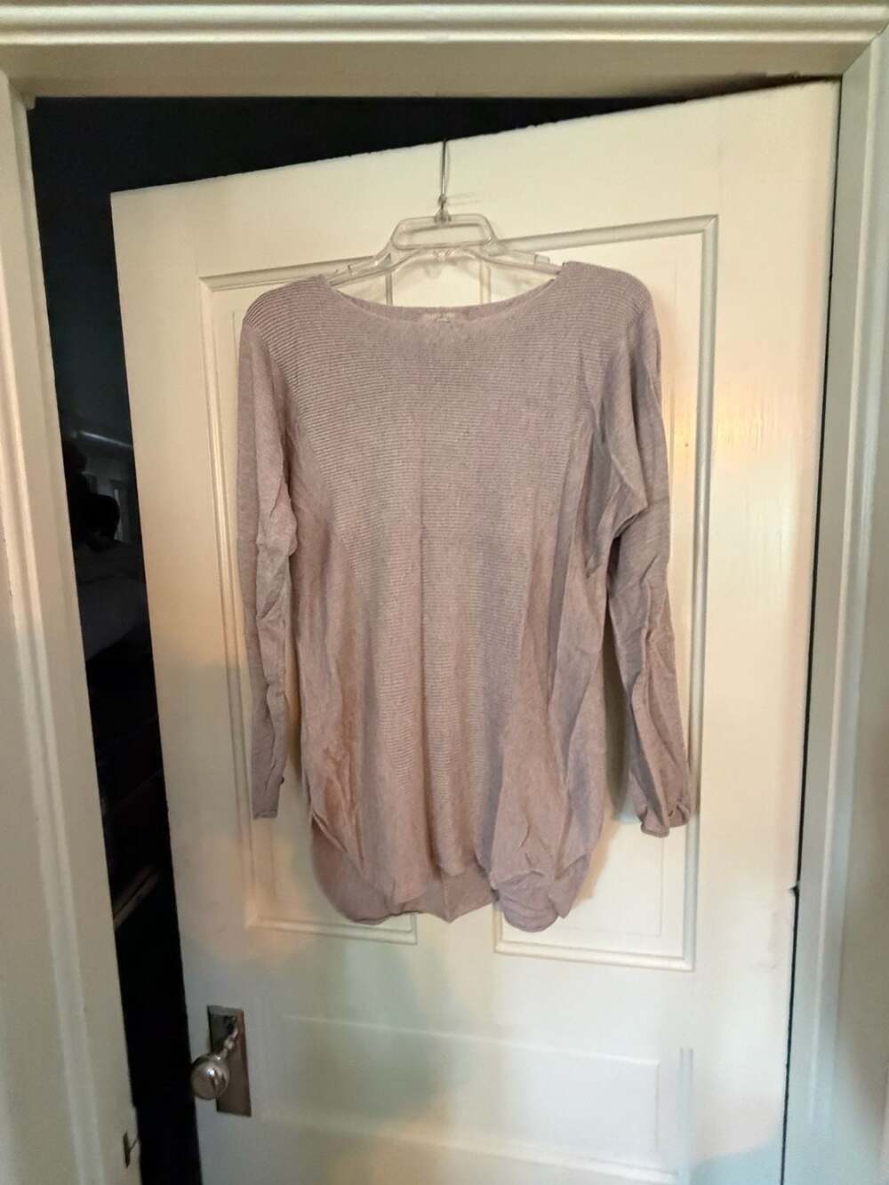joan vass Studio Tunic Sweater Size M Mauve Blend Long Sleeve